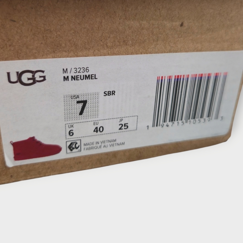 UGG Neumel Women Red Chukka Ankle Boots Size 9 EU 40 Mens 7 New With Defects - Picture 11 of 12